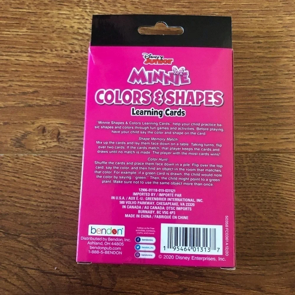 Disney Junior Minnie Colors & Shapes flash cards